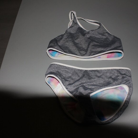 Multi Color 2 Reversibile  2 Pcs Athleta Bikini Swimsuit Size 14 - Picture 7 of 12